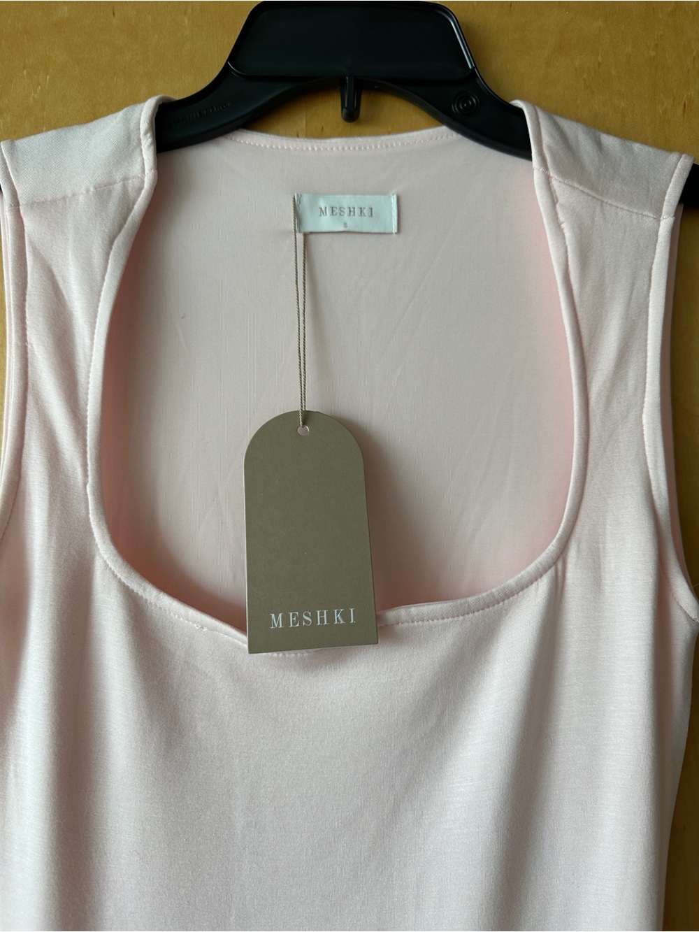 Meshki Sharon Scuba Jersey Midi Dress Ballet Pink, S - NWT - Picture 3 of 4